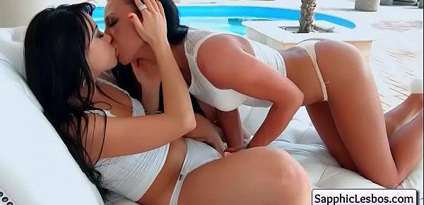  Sapphic Erotica Sexy Lesbian Teens Kissing Tender 6